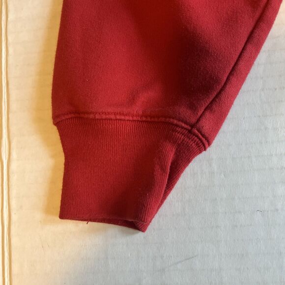 M&C Sportswear Sweatshirt Women’s 1X Red Embroidered Santa Puppy Double Collar - Picture 6 of 10